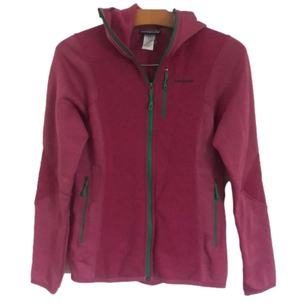 EUC PATAGONIA women’s hooded zip up jacket pink SMALL hoody